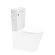 SWISS AQUA TECHNOLOGIES - Brevis réservoir de chasse d'eau en céramique avec lavabo intégré sur le dessus pour Combi WC SATBRE34, blanc (SATBRE34N) - vignette