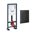 GROHE - Bâti-support largeur réduite Rapid SL avec plaque commande Even noir mat - vignette