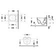 DURAVIT - Pack cuvette WC suspendu compact sans bride ME by Starck avec abattant frein de chute - vignette