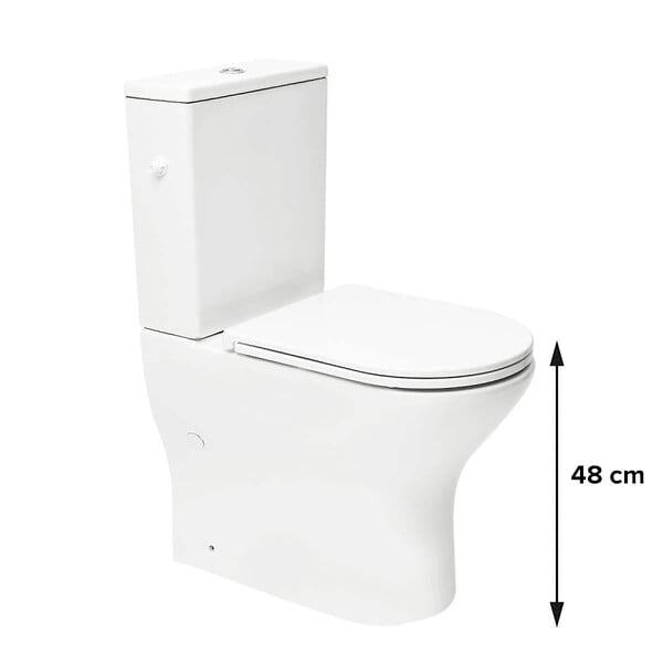 SWISS AQUA TECHNOLOGIES - Brevis réservoir de chasse d'eau en céramique pour Combi WC SATBRE033RREXVPP (cuvette non fournie), blanc (SATBRE033RREXVPC) - large