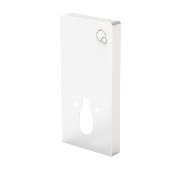 SWISS AQUA TECHNOLOGIES - Glass bâti-support pour WC suspendu, hauteur 100,3 cm, double chasse 3/6 L, blanc (SATAMGW-FR) - large
