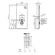 SWISS AQUA TECHNOLOGIES - Glass bâti-support pour WC suspendu, hauteur 100,3 cm, double chasse 3/6 L, blanc (SATAMGW-FR) - vignette