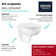 GROHE - Cuvette WC suspendu Bau Ceramic avec abattant frein de chute - vignette