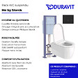 DURAVIT - Pack cuvette WC suspendu sans bride ME BY STARCK + abattant frein de chute + bâti-support + plaque noire - vignette