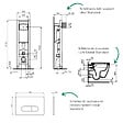 IDEAL STANDARD - Pack WC suspendu sans bride I.Life S RimLS+ + Abattant frein de chute + Bâti-support autoportant + Plaque blanche - vignette