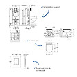 GROHE - Pack bâti-support autoportant Solido + Cuvette suspendue sans bride avec abattant Bau Ceramic + Plaque commande noir mat - vignette