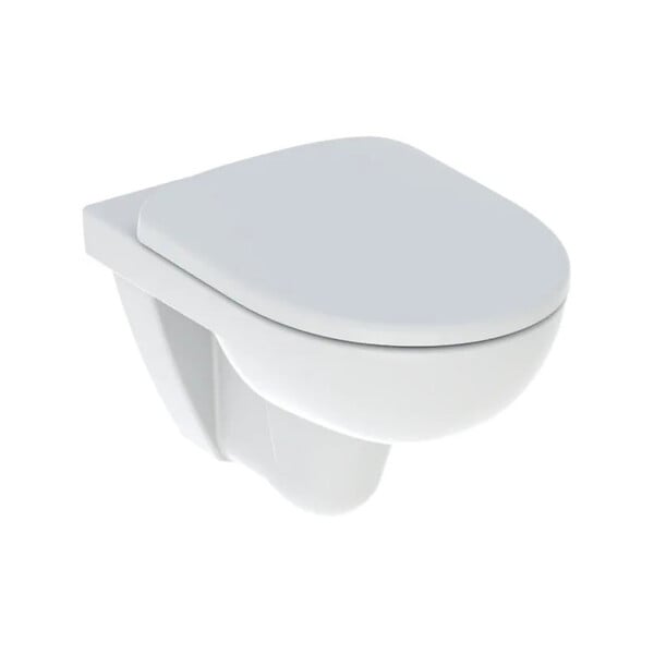 GEBERIT - Selnova ensemble WC suspendu avec abattant, blanc (501.752.00.1) - large