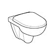 GEBERIT - Selnova ensemble WC suspendu avec abattant, blanc (501.752.00.1) - vignette