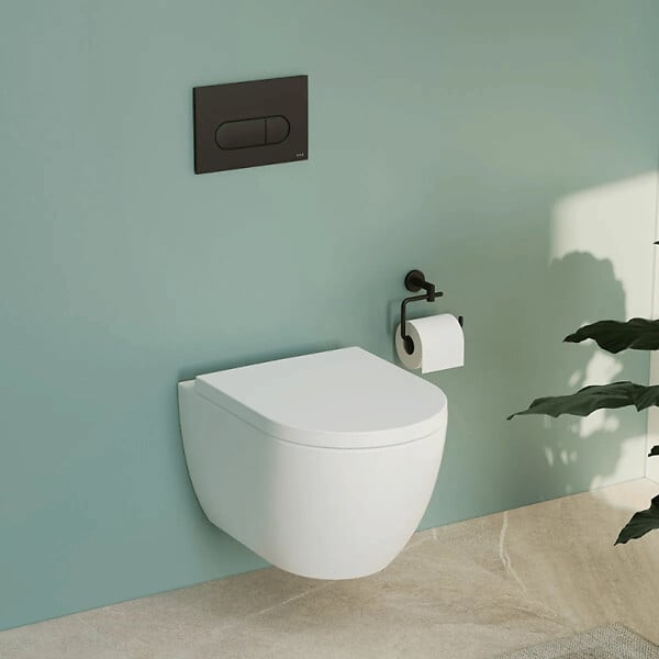 VITRA - Cuvette WC suspendu sans bride VitrA M60 Vortexflush blanc avec abattant frein de chute - large