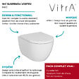 VITRA - Cuvette WC suspendu sans bride VitrA M60 Vortexflush blanc avec abattant frein de chute - vignette