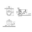 VITRA - Cuvette WC suspendu sans bride VitrA M60 Vortexflush blanc avec abattant frein de chute - vignette