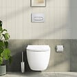 VITRA - Pack WC suspendu VitrA Sento blanc mat + bâti autoportant V-Fix Core + Plaque Round chromé - vignette