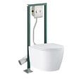 GROHE - Pack WC suspendu sans bride Start Round + Abattant frein de chute + Bâti-support autoportant + Plaque chromée - vignette