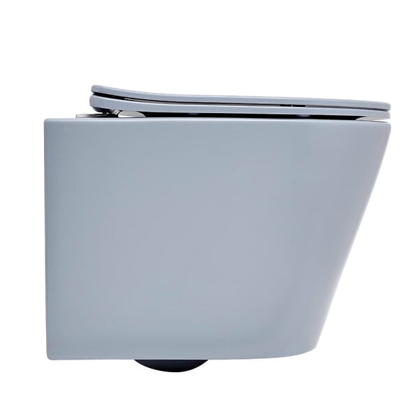 SWISS AQUA TECHNOLOGIES - Infinitio WC suspendu sans bride en céramique avec abattant SoftClose, bleu mat (SATINF010RREXPDBLM) - large