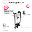 JACOB DELAFON - Pack bâti support WC autoportant 3/6L + plaque blanche - vignette