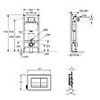 JACOB DELAFON - Pack bâti support WC autoportant 3/6L + plaque blanche - vignette