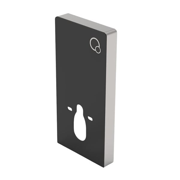 SWISS AQUA TECHNOLOGIES - Glass bâti-support pour WC suspendu, hauteur 100,3 cm, double chasse 3/6 L, noir (SATAMGBL-FR) - large