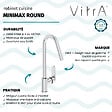 VITRA - Robinet de cuisine haut VitrA Minimax Round chromé - vignette