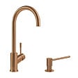 VILLEROY ET BOCH - Robinet cuisine  Umbrella + Distributeur de savon Bronze - vignette