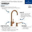 VILLEROY ET BOCH - Robinet cuisine  Umbrella + Distributeur de savon Bronze - vignette