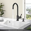 VILLEROY ET BOCH - Robinet cuisine  Umbrella + Distributeur de savon Anthracite - vignette