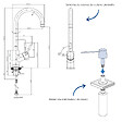 VILLEROY ET BOCH - Robinet cuisine  Umbrella + Distributeur de savon Anthracite - vignette