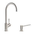 VILLEROY ET BOCH - Robinet cuisine  Umbrella + Distributeur de savon Acier massif - vignette