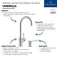 VILLEROY ET BOCH - Robinet cuisine  Umbrella + Distributeur de savon Acier massif - vignette