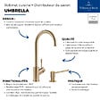 VILLEROY ET BOCH - Robinet cuisine  Umbrella + Distributeur de savon Or mat - vignette