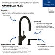 VILLEROY ET BOCH - Robinet cuisine  Umbrella flex + Distributeur de savon Noir mat - vignette