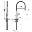 OLFA - Robinet de cuisine avec douchette Ortence bronze cuivre - vignette