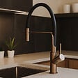 OLFA - Robinet de cuisine avec douchette Ortence bronze cuivre - vignette