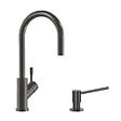 VILLEROY ET BOCH - Robinet cuisine  Umbrella flex + Distributeur de savon Anthracite - vignette