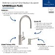 VILLEROY ET BOCH - Robinet cuisine  Umbrella flex + Distributeur de savon Acier massif - vignette