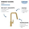 GROHE - Robinet cuisine bec haut avec douchette Start Cool Sunrise - vignette