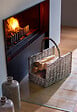 DIXNEUF - Panier à bois en osier grisé - NOVEO - 53 cm - vignette
