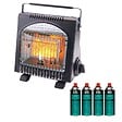 INTEC - Chauffage à Gaz Portable 1700W Fuego + 4 Cartouches Butane EN417 Piezo HSC ODS Anti-Basculement INTEC - vignette