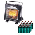 INTEC - Chauffage à Gaz Portable 1700W Fuego + 12 Cartouches Butane EN417 Piezo HSC ODS Anti-Basculement INTEC - vignette
