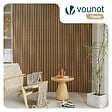 VOUNOT - Lot de 4 panneaux acoustiques muraux Tasseaux en bois MDF avec feutre noir 120x60x2.1cm chêne clair - vignette