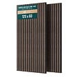 VOUNOT - Lot de 2 panneaux acoustiques muraux Tasseaux en bois MDF avec feutre noir 120x60x2.1cm chêne foncé - vignette