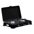 INTEC - Réchaud à gaz portable 2 feux 3200W Brûleurs Inox - Plaque de cuisson gaz Butane ou Propane Design Noir INTEC - vignette