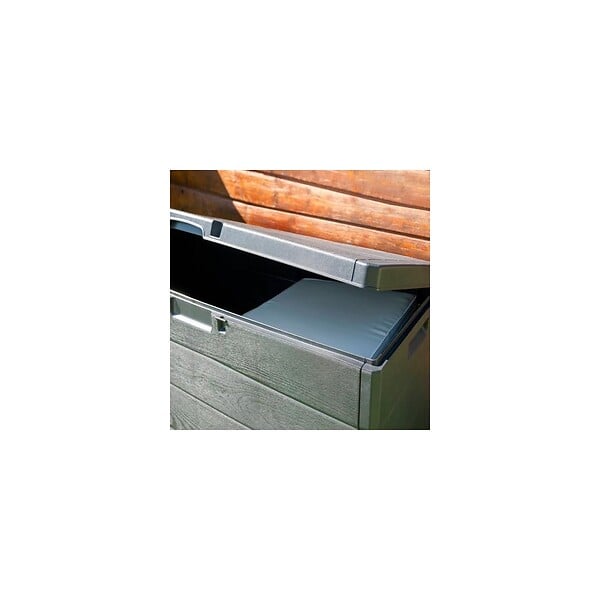 INTEC - Coffre de rangement extérieur 170L - Coffre de Jardin Anthracite dimensions 78L x 55l x 52H cm - Résine - Poignées de transport - large