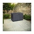 INTEC - Coffre de rangement extérieur 170L - Coffre de Jardin Anthracite dimensions 78L x 55l x 52H cm - Résine - Poignées de transport - vignette