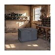 INTEC - Coffre de rangement extérieur 170L - Coffre de Jardin Anthracite dimensions 78L x 55l x 52H cm - Résine - Poignées de transport - vignette