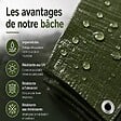 VITO - Bâche de protection 4 x 6 m Verte Etanche Protection Anti UV VITO - vignette
