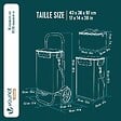 VOUNOT - Chariot de course pliable aluminium 2 roues avec sac isotherme bleu marine - vignette