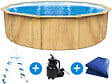 HABITAT ET JARDIN - Piscine acier ronde aspect bois "Punta cana" - Ø 5.50 x 1.20 m - vignette