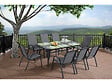 HABITAT ET JARDIN - Table de jardin "Cordoba" - Phoenix - 8 places - Gris effet marbre - vignette