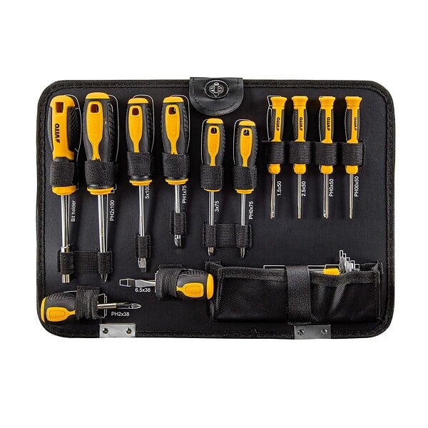 VITO - Mallette à Outils Valise et Trolley 137 Outils Servante sur roues Douilles, Cliquets, Clés, Tournevis, Pinces, Marteau VITO - large