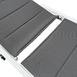HAPPY GARDEN - Bain de soleil BARBADOS en textilène gris - aluminium blanc - vignette
